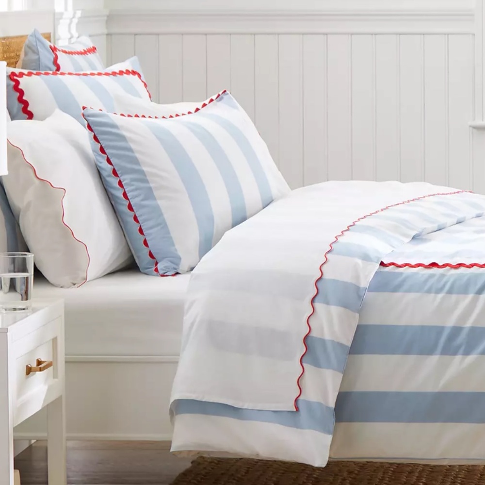 Serena and Lily Beach Club Percale Stripe Sham -Pair - Picture 2 of 4